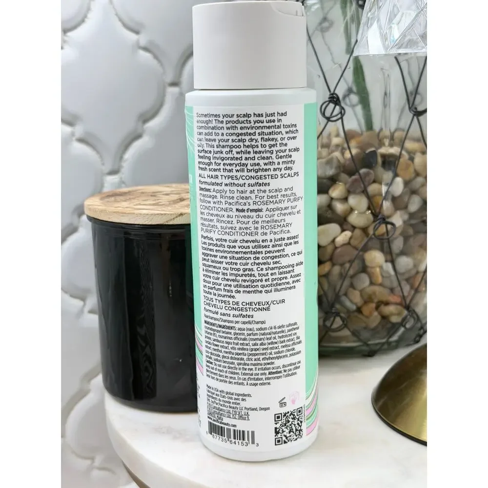 Pacifica Rosemary Purify Clarifying Shampoo New Vegan